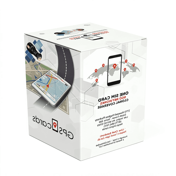 1-Pack GPS SIM Card with Unlimited Data Real-Time Tracking App and Web Portal Compatible with 1500+ Models