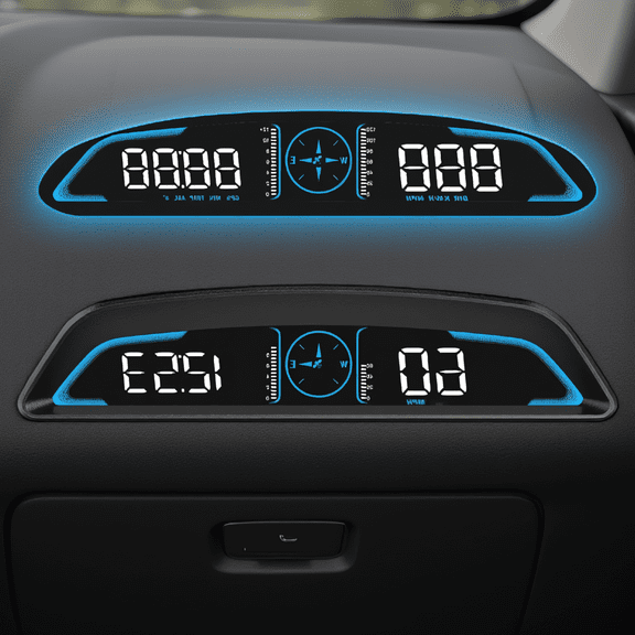 1 Pack GPS Speedometer HUD, 5.5 Inch LCD Heads Up Display for Cars with Overspeed Alert, Fatigue Driving Reminder, Trip Meter, Fit