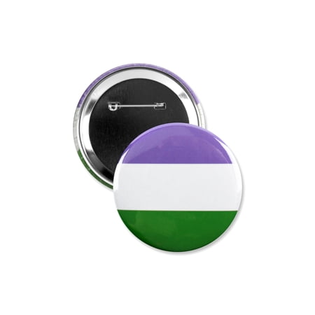 1 Pack - Genderqueer LGBTQ+ Pride Flag Pinback Button - 3 Inch