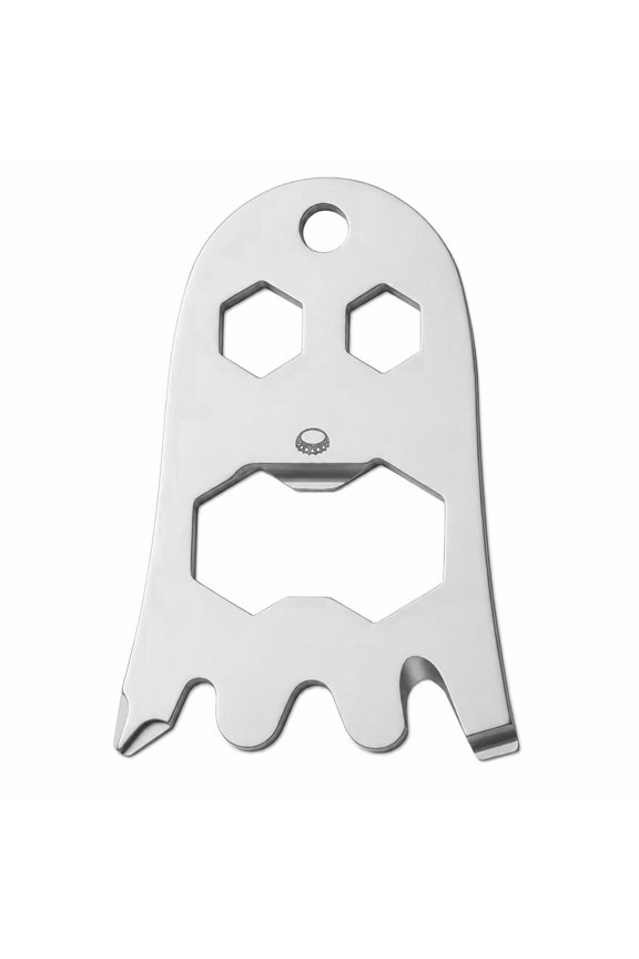 1 Pack Ghost-Shaped Bottle Opener, 8-in-1 Multi-Functional EDC Keychain Tool
