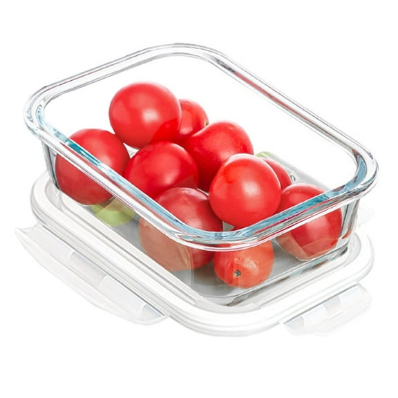 1 Pack Glass Storage Containers,TGY Clear Food Storage Containers,Glass Meal Prep Containers with Leak Proof Lids,Airtight Bento Lunch Boxes, Kitchen Storage,410ml