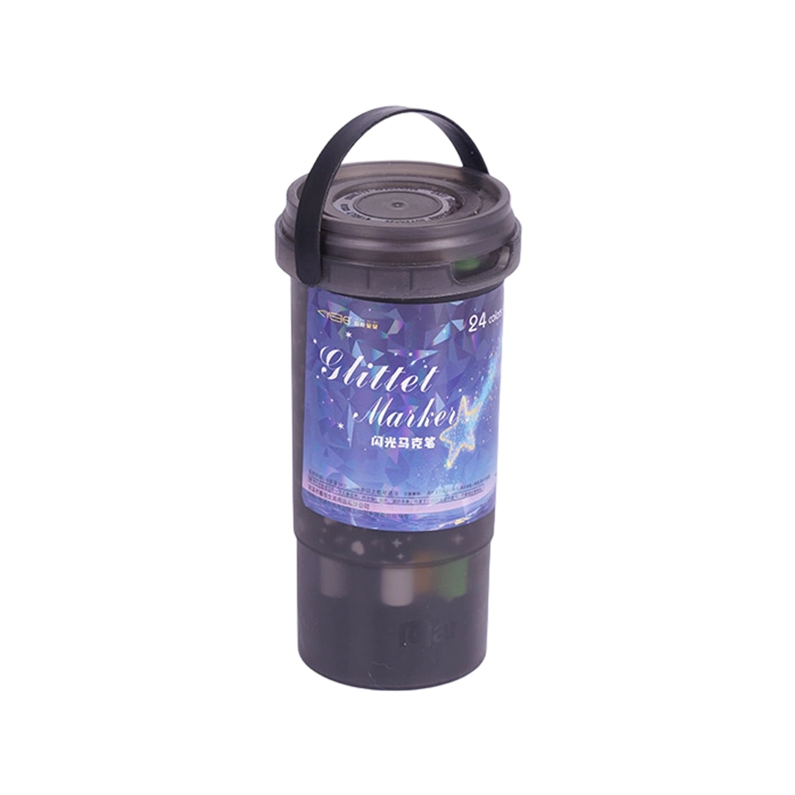 1 Pack Glitters Gel Writing Markers Flexible Brush Nibs Quick Drying Inks Suitable for Various Surfaces and Projects
