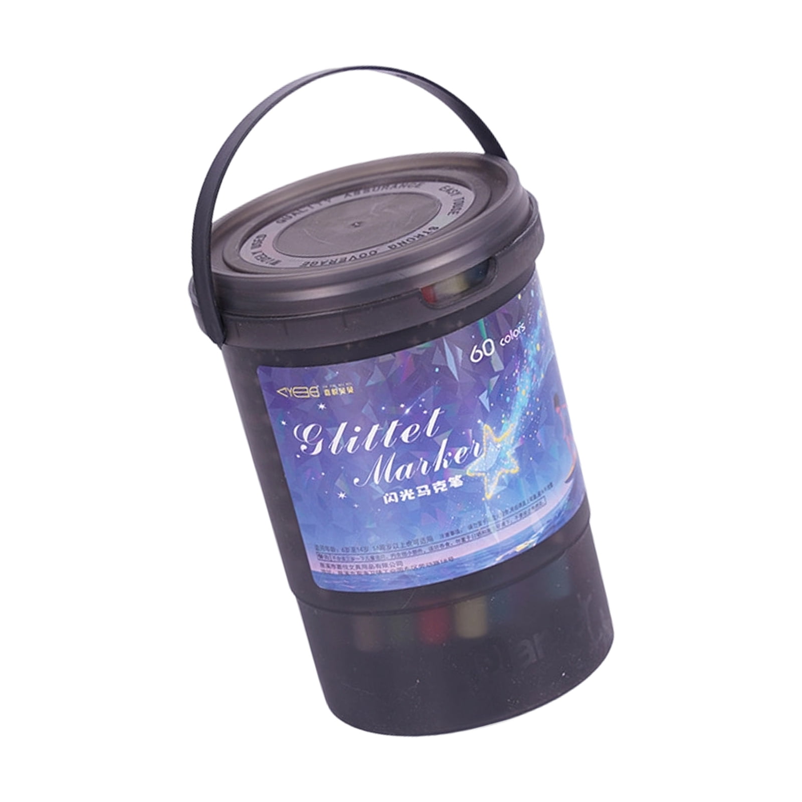 1 Pack Glitters Gel Writing Markers Flexible Brush Nibs Quick Drying Inks Suitable for Various Surfaces and Projects