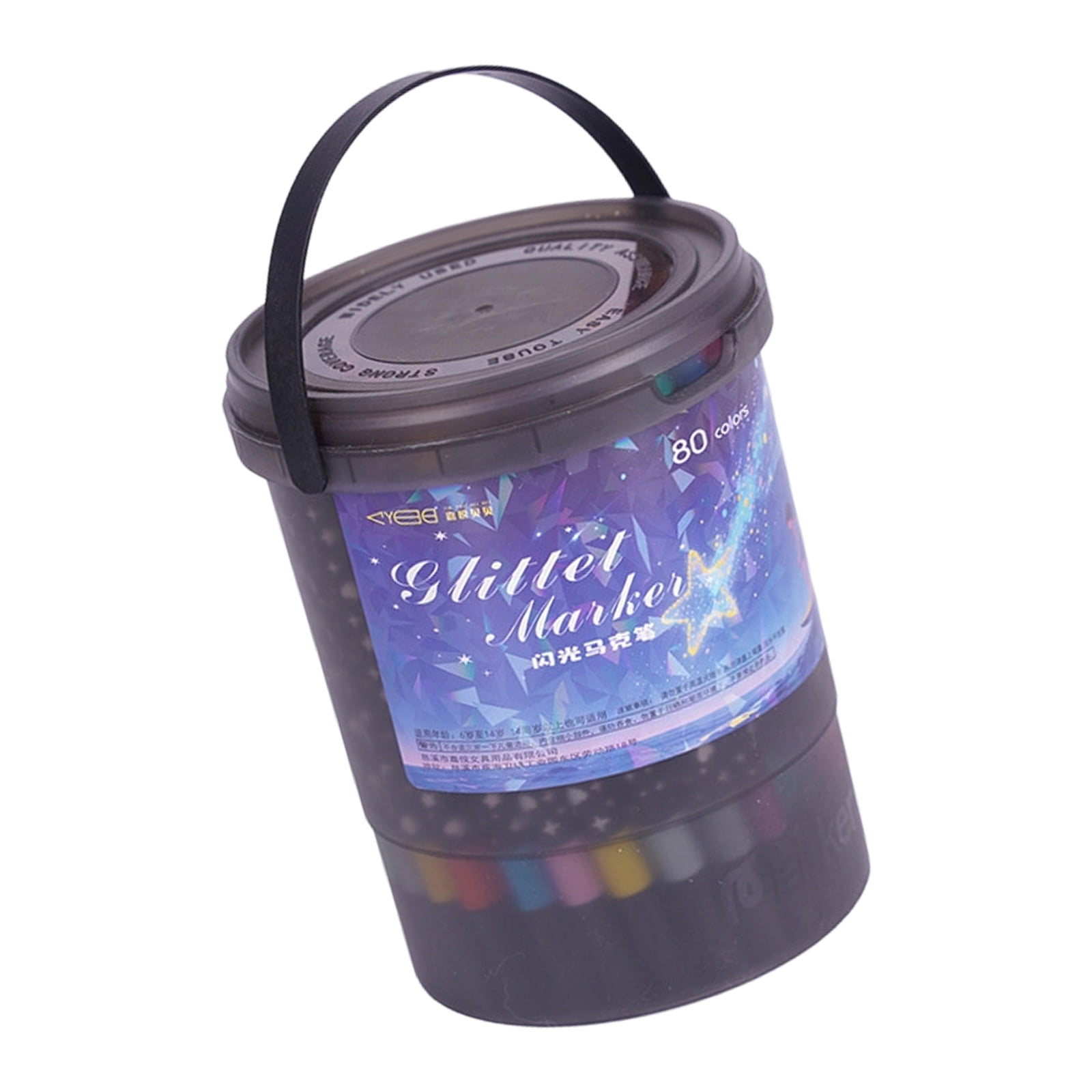 1 Pack Glitters Gel Writing Markers Flexible Brush Nibs Quick Drying Inks Suitable for Various Surfaces and Projects