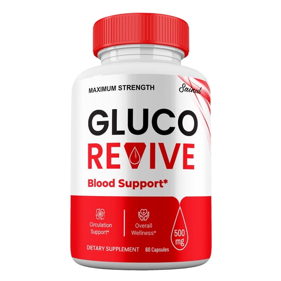 (1 Pack) Gluco Revive Capsules Maximum Strength Blood Health Supplement, Gluco Revive Pills, All Natural Formula, 1 Month Supply