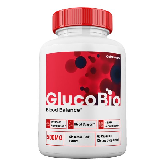 (1 Pack) GlucoBio Blood Support Capsules, Maximum Strength Formula, GlucoBio Capsules Official Blood Support, 1 Month Supply