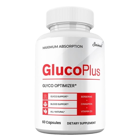 (1 Pack) GlucoPlus Blood Optimizer Capsules, All Natural Glycogen Supplement, Gluco Plus Pills Premium Ingredients Maximum Strength