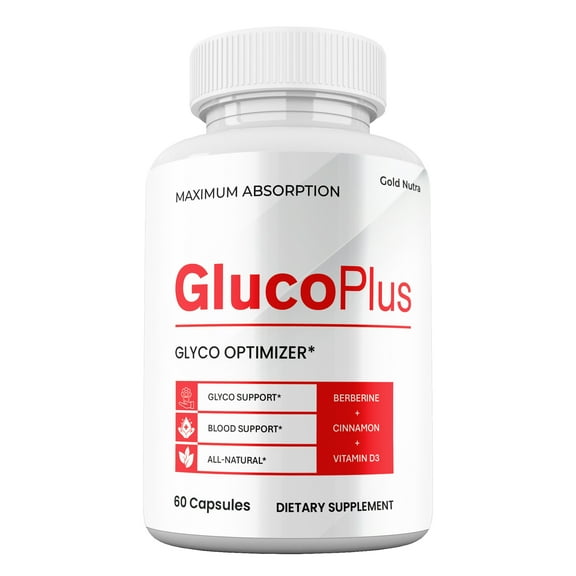 (1 Pack) GlucoPlus Blood Optimizer Capsules, Maximum Strength Blood Support, Gluco Plus Glyco Supplement Pills All Natural, 30 Day Supply