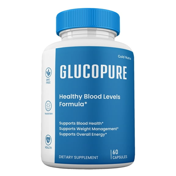 (1 Pack) GlucoPure Capsules Blood Support, GlucoPure Pills, All Natural Supplement GlucoPure Glycogen Capsules