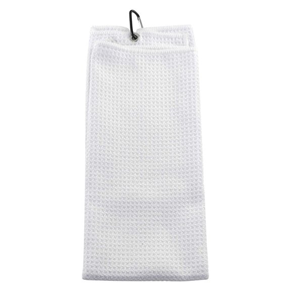 1 Pack Golf Towels (16" x 16"), Absorbent Waffle Pattern Golf Towel for Golf Bag, Tri-Fold Portable Microfiber Golf Towels for Men & Women with Carabiner Clip