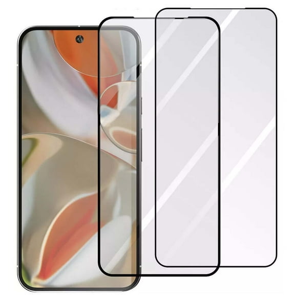 1 Pack for Google Pixel 9 / 9 Pro 9H+ Glass Screen Protector [Military Grade Shatterproof & Longest Durable] ,[HD Full Coverage] [Easy Installation] [Scratch Resistant],Black