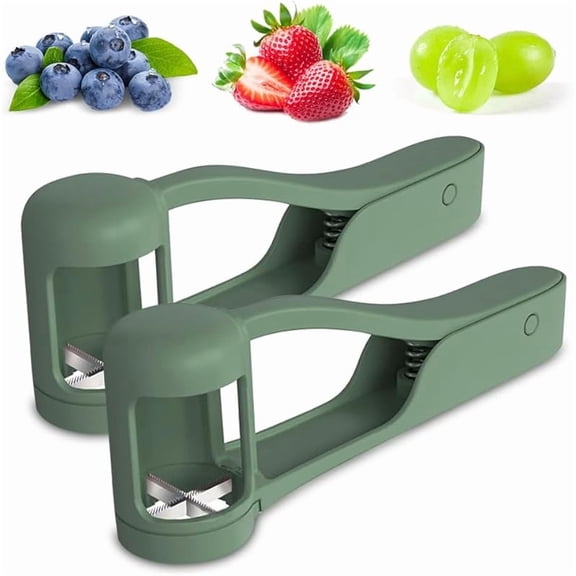 1 Pack Grape Cutter for Toddlers, Stainless Steel Fruit Slicer Tool for Easy Grape and Tomato Slicing, Safe Kitchen Gadget