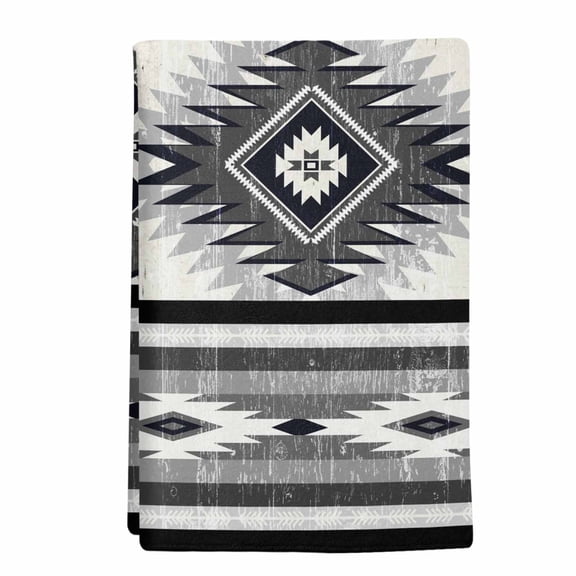 1 Pack Gray Southwestern Kitchen Towels Native Aztec Ethnic Style Geometric Decorative Dish Towel Sets Absorbent Quick Dry Hand Cloths Tea Towels for Cooking Baking Farmhouse Gifts 18x28in