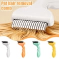 thumbnail image 1 of 1-Pack Green Pet Dematting & Deshedding Comb, Professional Grooming Tool With Sharp, Rounded Teeth For Removing Tangles, Mats And Loose Fur, Gentle On Pet Skin For Family Pet Care, 1 of 3