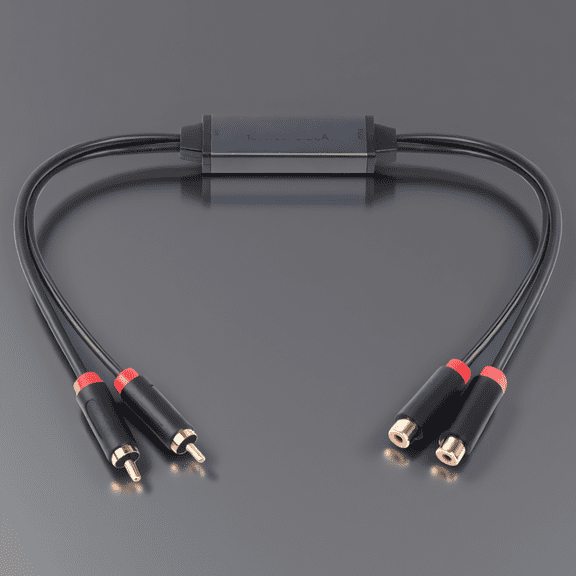 1-Pack Ground Isolator, Gold-Plated Connectors Aluminum Filter for Car and Home Audio