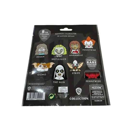 1 Pack HORROR CHARACTER Blind Bag Play Pack 3D Motion Decals- Assorted style