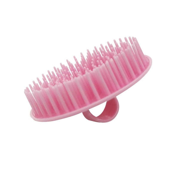 1-Pack Hair Scalp Exfoliator Brush Dandruff Cleaning brush, Flexible Scalp Massager, Shower Shampoo Brush for Home, Office, Travel and Pets,Pink - 8CM
