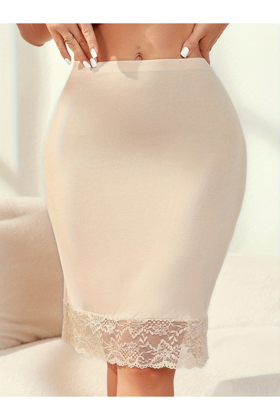1 Pack Half Slips for Under Dresses Skirt Extenders Skirt Women' s Half Slip Anti Static Lace Underskirt