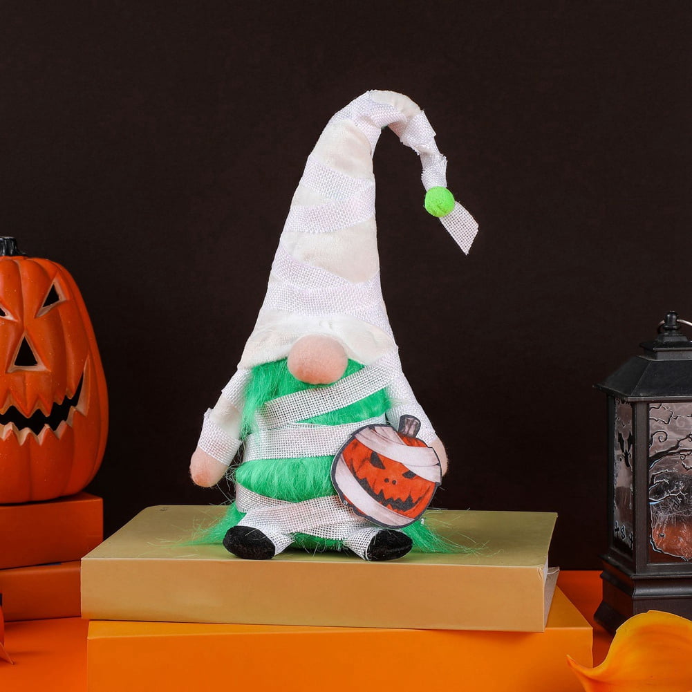 Halloween Gnome Plush Decor – Witch Scandinavian Tomte Nisse Table Decoration