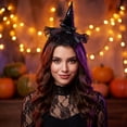 thumbnail image 1 of 1 Pack Halloween Holiday Party Witch Hat Headbands – Assorted Costume Hair Hoops for Cosplay, Dress Up, and Festive Celebrations, 1 of 7