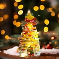 thumbnail image 1 of 1 Pack Handmade Lighted Christmas Tree Kit, Pipe-Cleaner DIY 9.84-Inch Mini Christmas Tree Chenille Stems Tabletop Xmas Tree with Exquisite Ornaments for Holiday Home Party Decor, 1 of 6