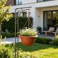 thumbnail image 1 of 1 Pack Hanging Baskets for Plants Outdoor,8 Inch Plastic Hanging Planter for Plants Indoor with Drainage Holes and Chain for Garden Porch Plants(Brown), 1 of 6