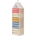 thumbnail image 1 of 1 Pack Hanging Closet Organizer PVC Waterproof Wardrobe Clothes Organizer Dividers 12 Shelves Fabric Cabinet Pants Storage Box Foldable Drawers with Hook for Home Dorm Camping (White), 1 of 12