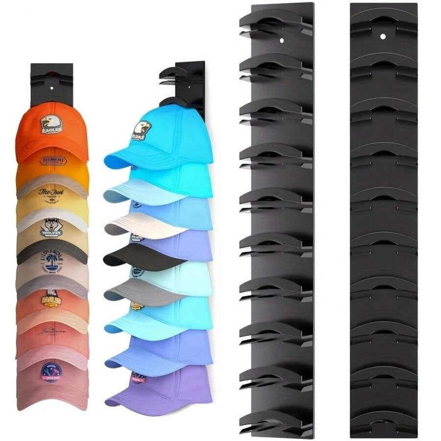 1 Pack Hat Organizer For Baseball Caps, Strong Adhesive Hat Rack For ...