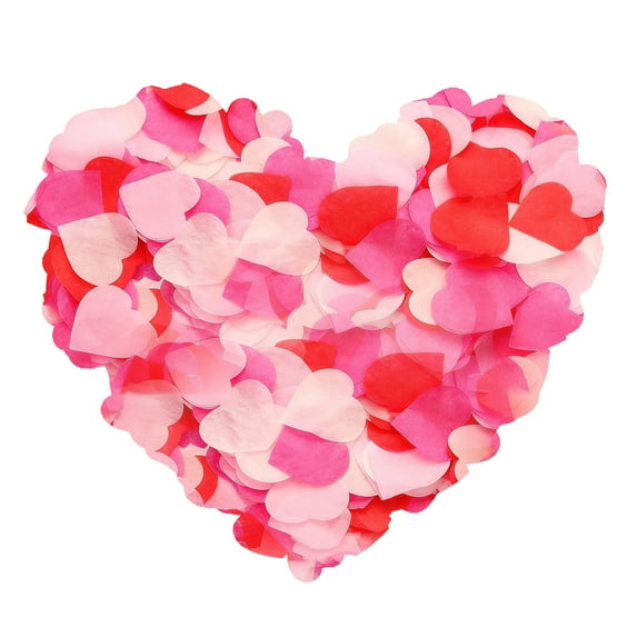 1 Pack Heart Shape Petals, Sponge Confetti Valentine's Day Paper Confetti Red Heart Tissue Confetti Party Table Decorations for Balloon, Wedding, Holiday, Birthday