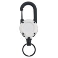 thumbnail image 1 of 1 Pack Heavy Duty Badge Reel with Steel Cord – Retractable Keychain & ID Holder, Durable Portable Metal Belt Clip Lanyard Reel for Keys, Badges & Outdoor Work, Multicolor(White,4.8x1.5"), 1 of 7