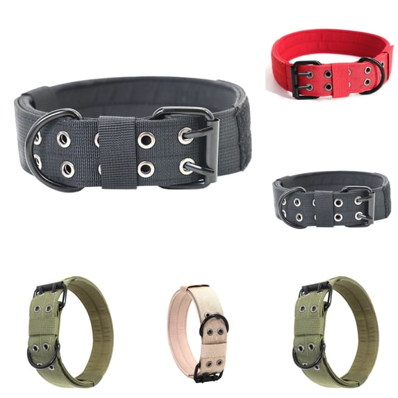 1 Pack Heavy Duty Dog Collar Dog Collar Nylon Dog Collar Dog Collar Metal Buckle Adjustable for Medium Large Dogs Dog Training Collar Tan Wide Dog Collar for Daily Walking Outdoor