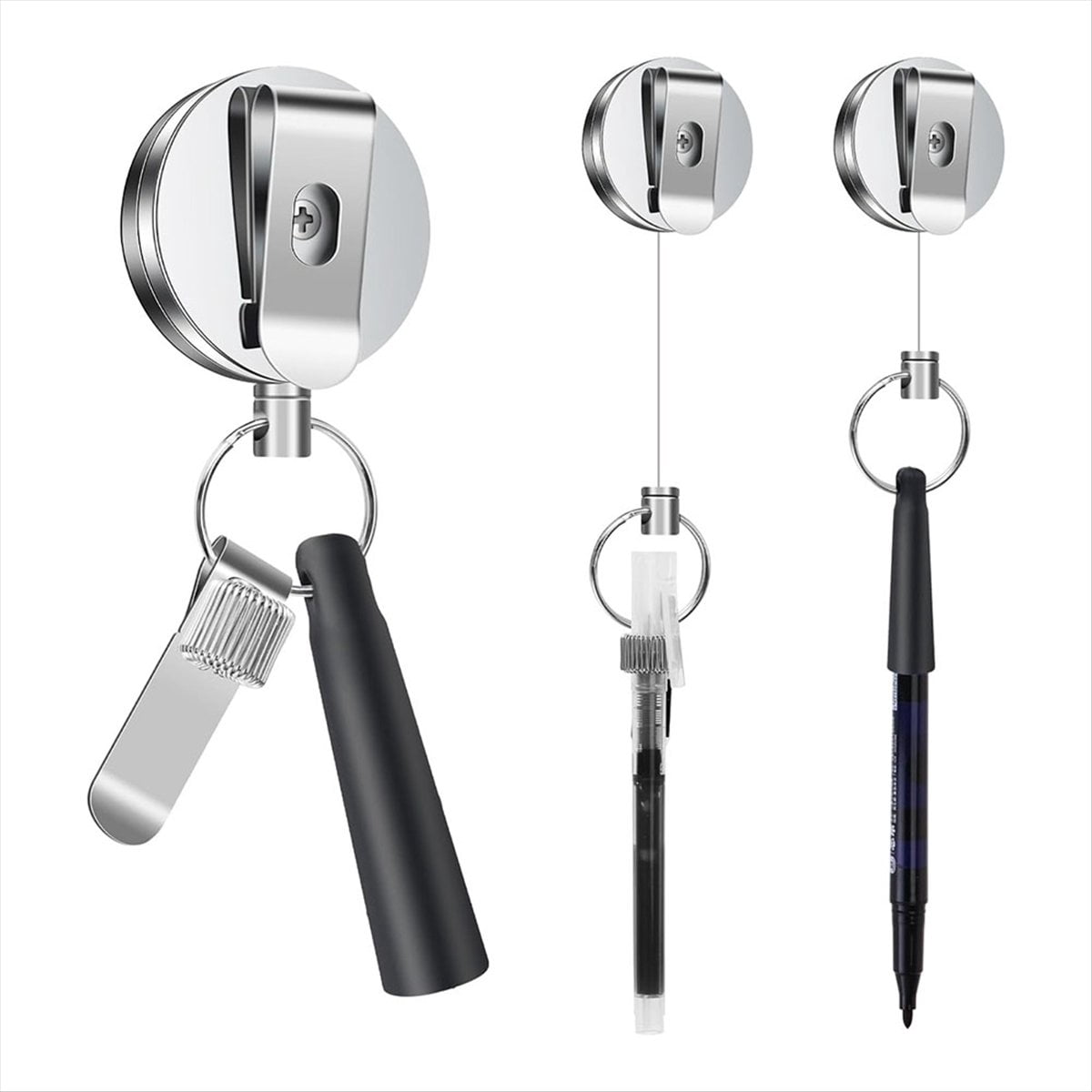 1 Pack Heavy Duty Retractable Pull Pen Pencil Holder Universal ...