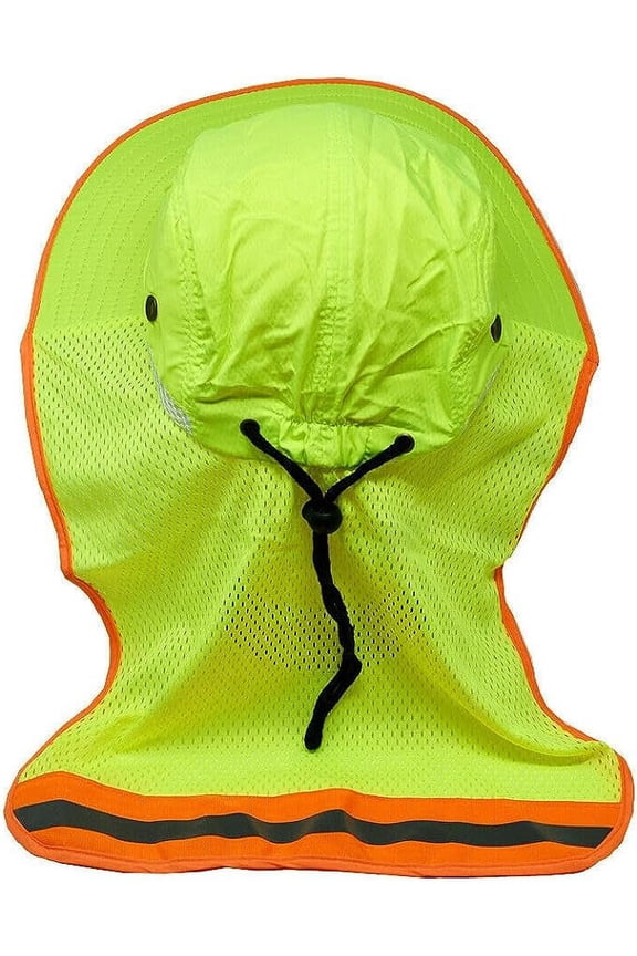 1-Pack Hi-Vis Reflective Work Safety Boonie Snap Hat High Visibility Green Cap