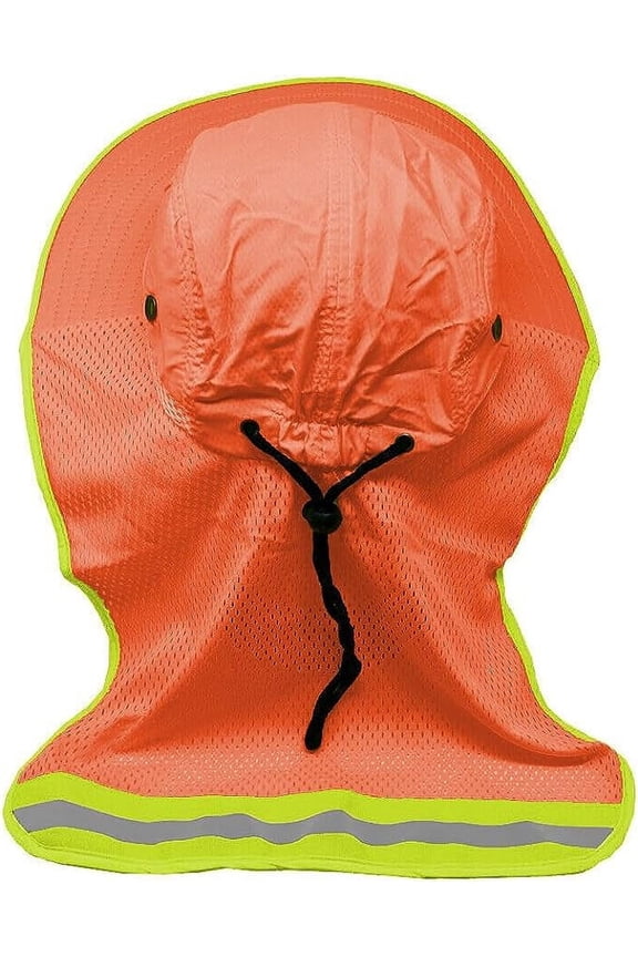 1-Pack Hi-Vis Reflective Work Safety Boonie Snap Hat High Visibility Orange Cap