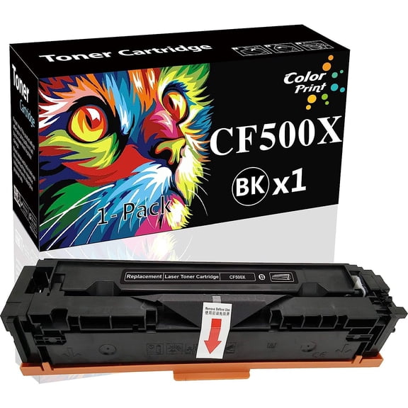 (1-Pack, High Yield) Compatible 202A CF500A CF500X 202X Black Toner Cartridge 500X Used for Laserjet Pro M254dw M254nw M280nw M281fdn M281fdw M281cdw M280 M254 Printer, by Bilot