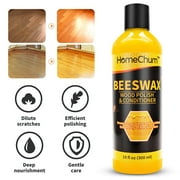 1 Pack HomChum Natural Beeswax Polish Wood Seasoning Beewax for Furniture to Protect and Beautify, Wood Furniture Cleaner for Wood Door Table Chair Cabinet and Floor
