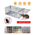 thumbnail image 1 of 1-Pack Humane Live Catch Mouse Trap Cage, Galvanized Steel Reusable Rodent Trap with Auto Lock Door, 1 of 7