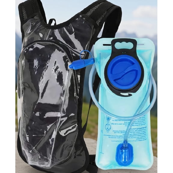 1-Pack Hydration Backpack with 2L Water Bladder, Lightweight Running Hiking Cycling Pack for Men Women, Fits 21"-33" Waist