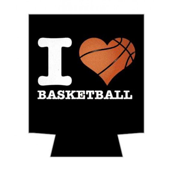 1 Pack - I "Heart" Love Basketball Drink Cooler Sleeve