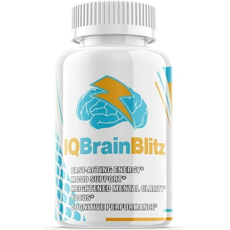 (1 Pack) IQ Brain Blitz - Nootropic Memory Booster Dietary Supplement for Focus, Memory, Clarity, & Energy - Advanced Cognitive Formula for Maximum Strength - 60 Capsules