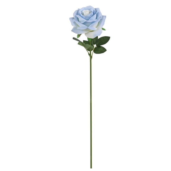 1 Pack Ice Blue Artificial Flowers with Stems, 1 Stem 1 Head Silk Roses Fake Flowers Bouquet for Wedding Centerpiece Table Vase Home Kitchen Party DIY Decor,Wedding Flowers(Blue)