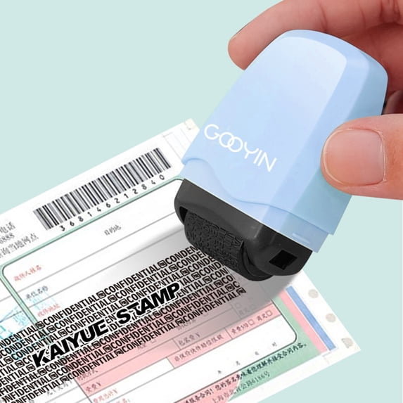 1 Pack Identity Protection Roller Seals, Ideal for ID Masking and Address Blocking to Combat Identity Theft, Clearance, Blue