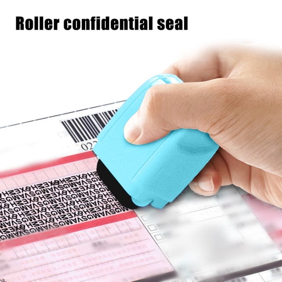 1 Pack Identity Theft Protection Roller Stamp, Protect Your ID Theft Protection Roller Stamp, Confidential Stamp for Mail Address ID Blackout Privacy & Security
