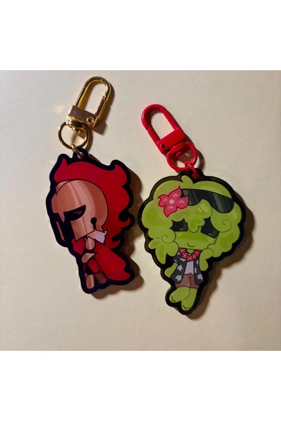 1 Pack Indie VN Duo Keychains Keychains Double-Sided Acrylic Charm Keyring Gift