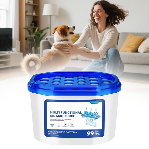 1 Pack Indoor Air Purification Dust Removal Magic Box, Multi-Functional Air Freshener for Home, Air Purifiers (Blue)