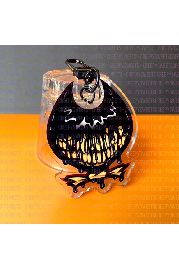 1 Pack Ink Game Demon Character- Ink Cartoon Horror Game Keychain: 2.5 Double-Sided Acrylic Charm (Ink Horror Game)