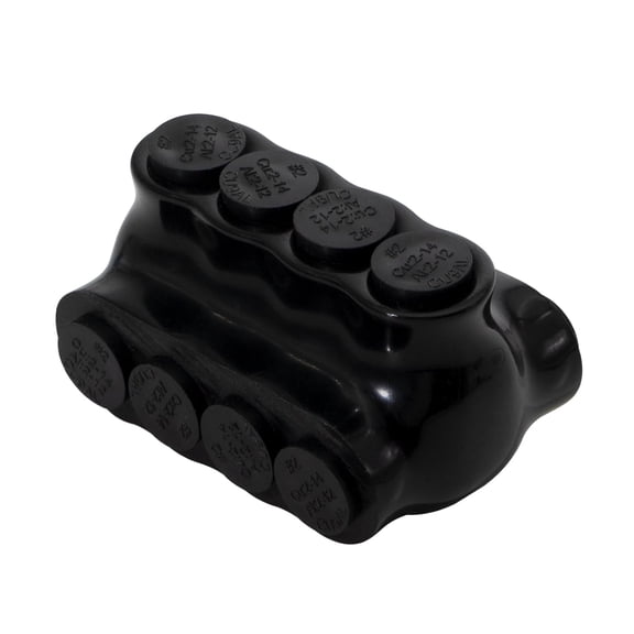 1-Pack Insulated Inline Splice Connectors 2 Gauge Wire Connectors, 2-14AWG 4 Port Insulated Connectors, Dual Rated for Copper and Aluminum Wires, Ideal for Heavy-Duty Electrical Systems