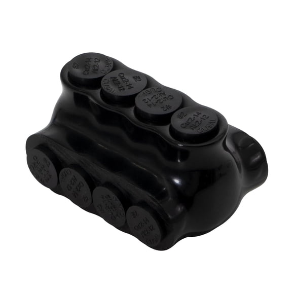 1-Pack Insulated Inline Splice Connectors 2 Gauge Wire Connectors, 2-14AWG 4 Port Insulated Connectors, Dual Rated for Copper and Aluminum Wires, Ideal for Heavy-Duty Electrical Systems