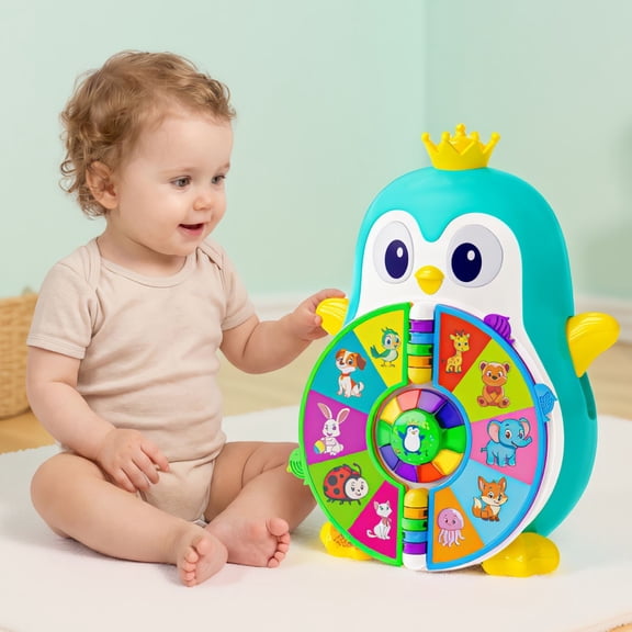 1-Pack Interactive Musical Penguin , Bilingual English Spanish Talking with Lights & Sounds for 1-3