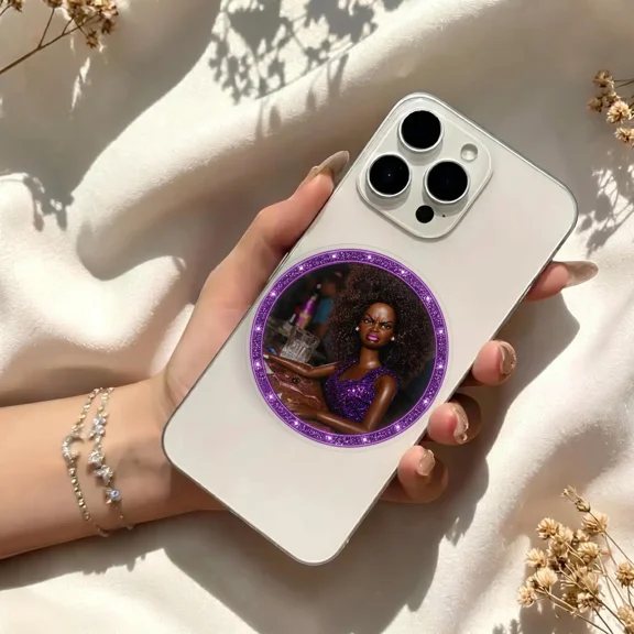 1 Pack Judging Doll Magnetic Phone Grip, Funny Meme Magnetic Phone Holder, Sassy Reaction Face Phone Accessory
